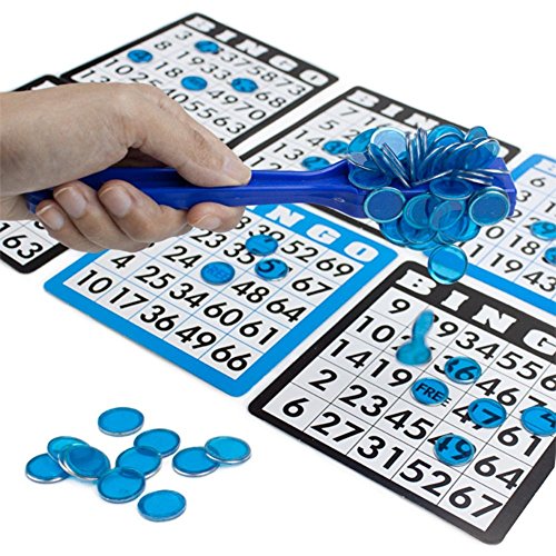 Tapp Collections 300-Pack Transparent Bingo Chips – 3/4" Diameter, Assorted Colors, Non-Toxic, Magnetic