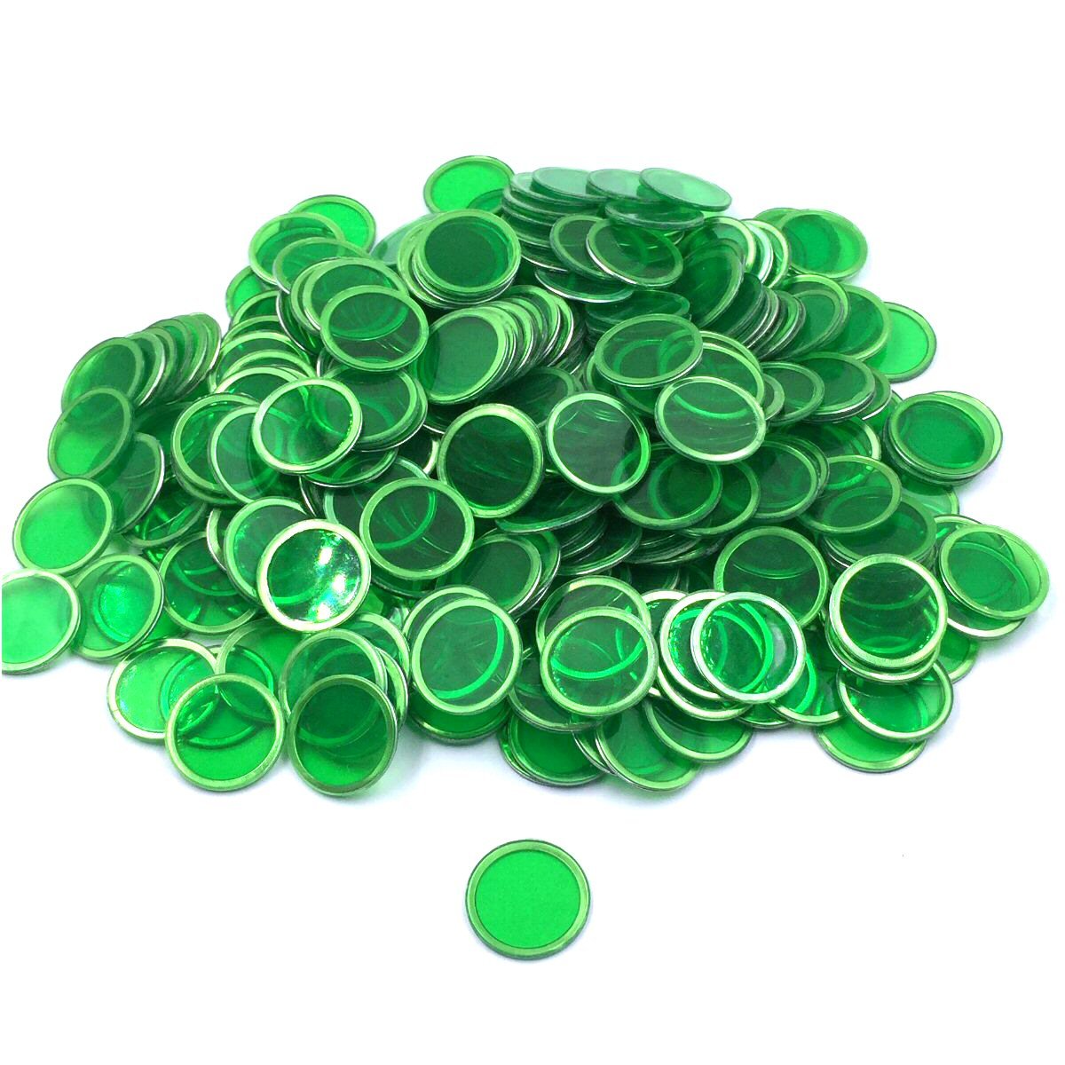 Tapp Collections Bingo Transparent Chips 300-Pack - 3/4 inch, Assorted Colors, Non-Toxic, Magnetic