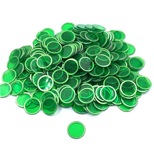 Tapp Collections Bingo Transparent Chips 300-Pack - 3/4 inch, Assorted Colors, Non-Toxic, Magnetic