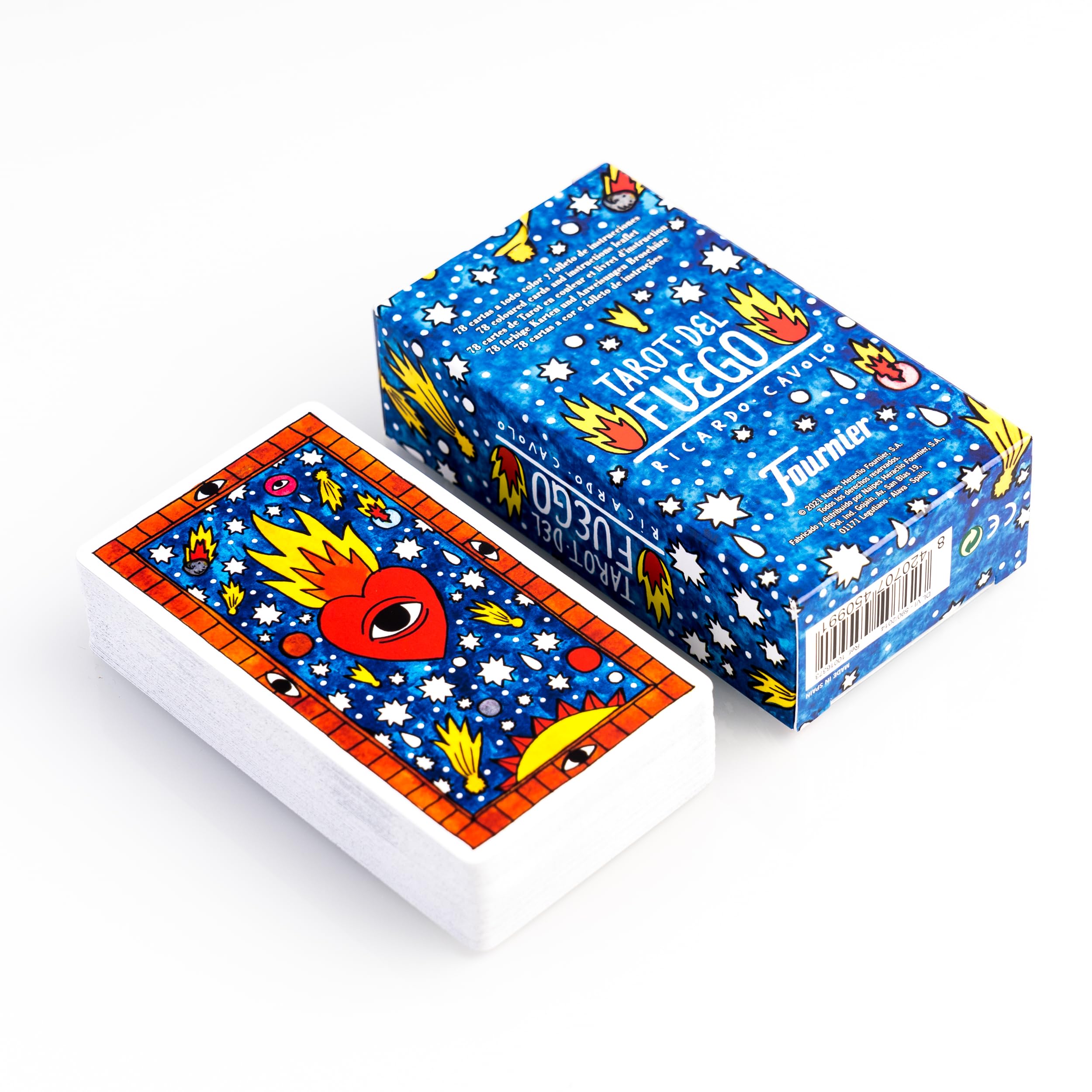 Tarot del Fuego by Heraclio Fournier – 78 Hand-Drawn Cards on Premium Cardstock
