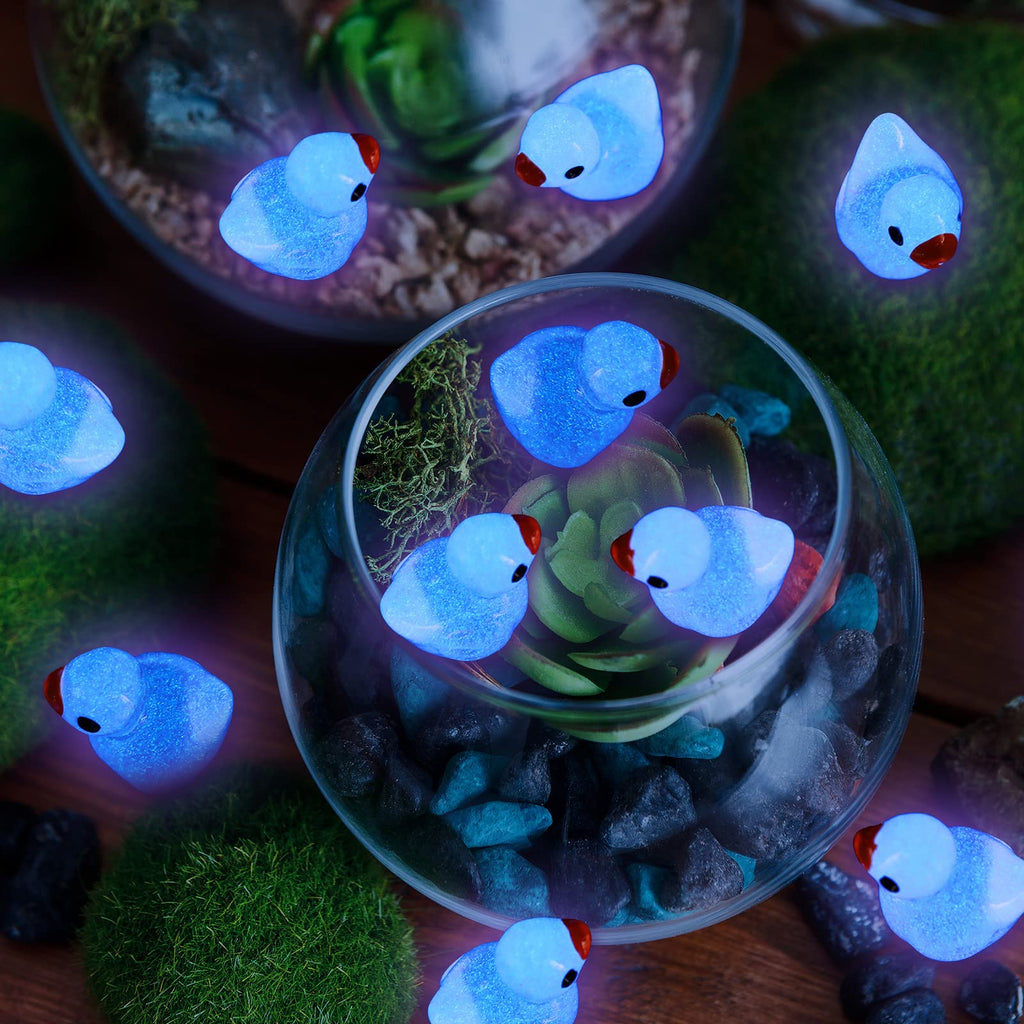 Tarpop 150-Pack Pink Mini Luminous Resin Ducks – Glow-in-the-Dark Garden & DIY Decor