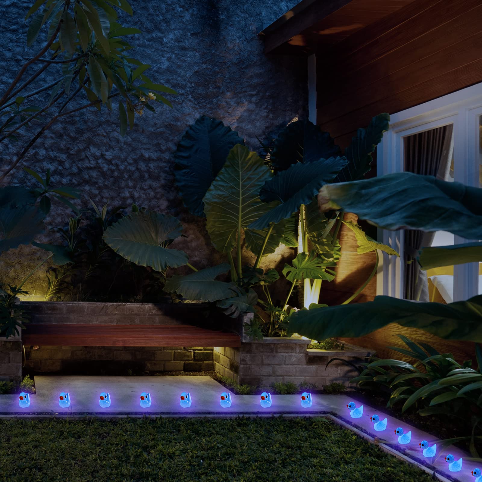 Tarpop 150-Pack Pink Mini Luminous Resin Ducks – Glow-in-the-Dark Garden & DIY Decor