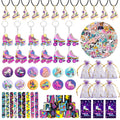 Tazimi 122-Piece Roller Skate Party Favor Pack – Stickers, Keychains, Bracelets for Skate Themed Parties