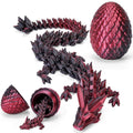 TBOLINE 12" 3D Printed Dragon Egg with Articulated Crystal Dragon Toy – Surprise Egg for Kids