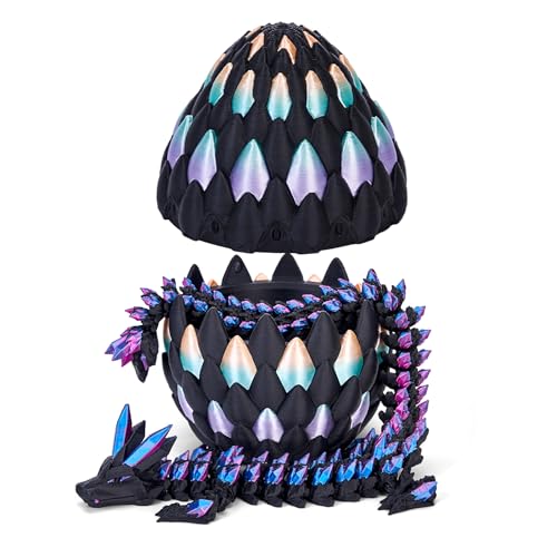TBOLINE 3D Printed Dragon Egg with Articulated Dragon – Easter Basket Filler Toy