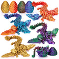 TBOLINE 4 Pack 3D Printed Dragons with Wings and Eggs – Removable Wing Fidget Toys for Kids