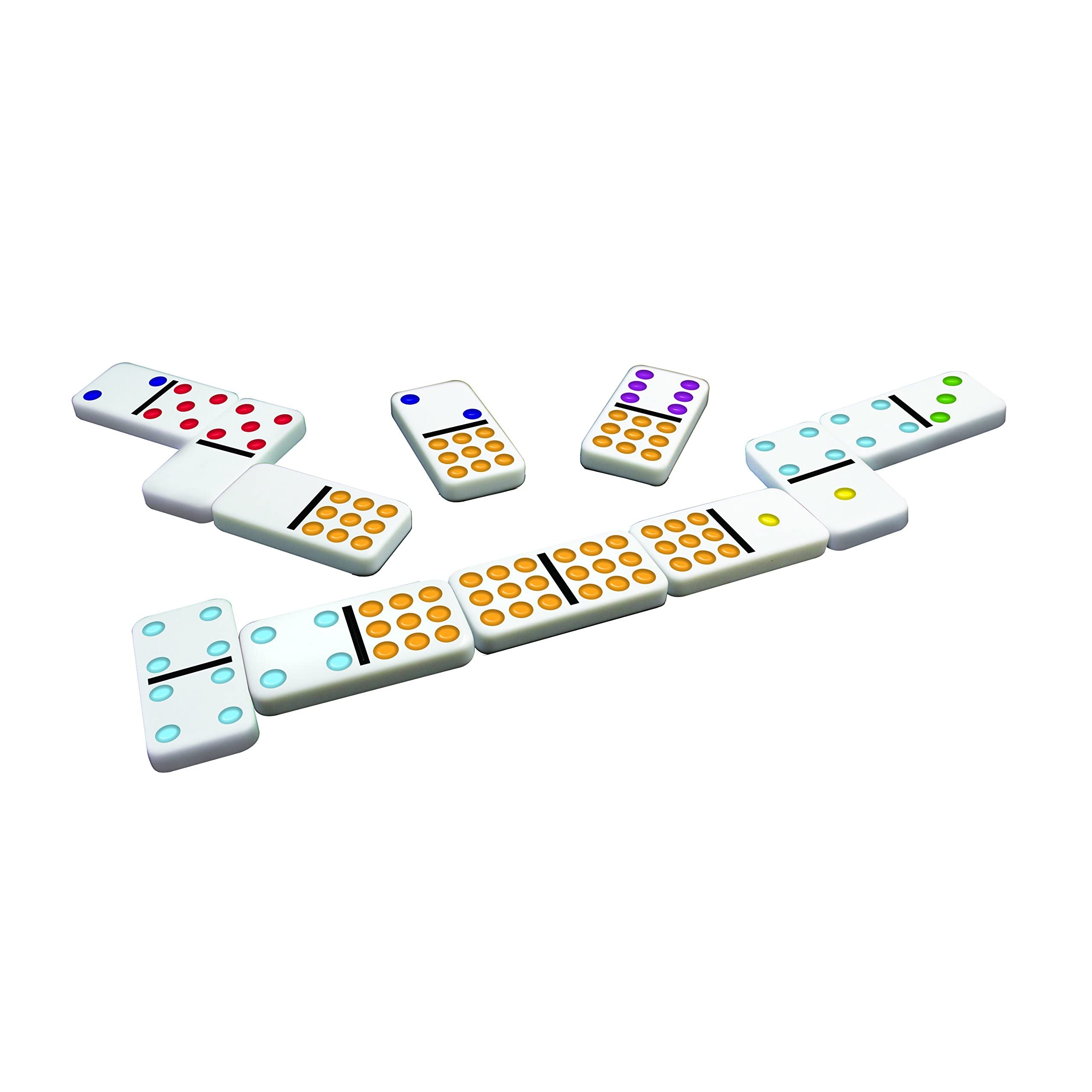 TCG Toys Double 9 Dominoes in Tin – 55 Tiles with Colored Pips for Family Game Night