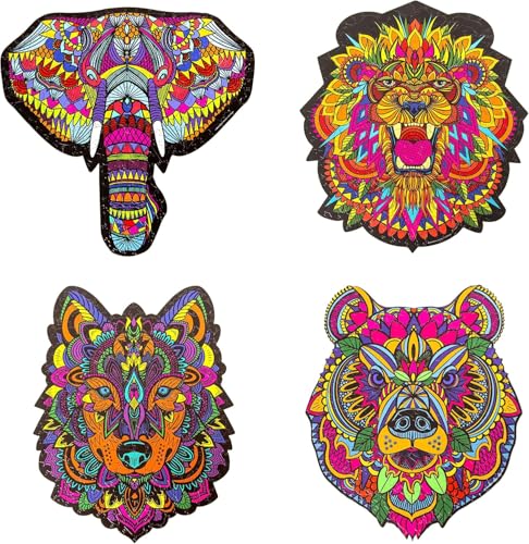 TCG Toys Hidden Shapes Elephant Jigsaw Puzzle - 300 Pieces with 75 Hand-Drawn Hidden Shapes