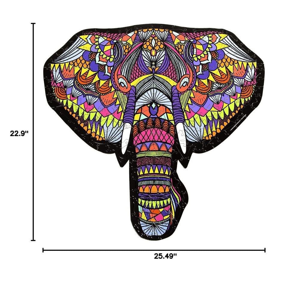 TCG Toys Hidden Shapes Elephant Jigsaw Puzzle - 300 Pieces with 75 Hand-Drawn Hidden Shapes