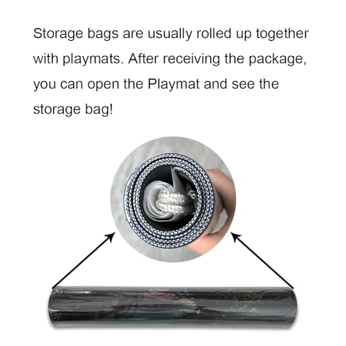 TCGMAT Blood Moon Secrets Playmat - 24x14in Non-Slip Gaming Mat with Free Storage Bag