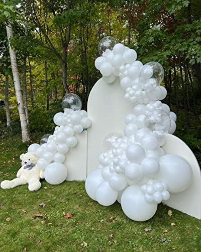 Tcwlyfc Bobo Balloons Kit 50-Piece Clear Arch Balloons Set (8, 11, 18, 20, 24 Inch) for Parties, Weddings, Baby Showers - Durable TPU