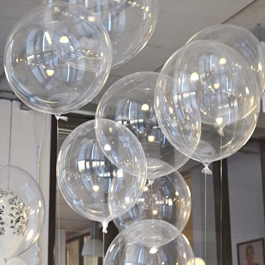 Tcwlyfc Bobo Balloons Kit 50-Piece Clear Arch Balloons Set (8, 11, 18, 20, 24 Inch) for Parties, Weddings, Baby Showers - Durable TPU