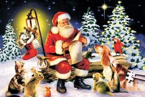 TDC Games World's Smallest Holiday Jigsaw Puzzle - Naughty or Nice - Mini 234-Piece Challenge with Tweezers
