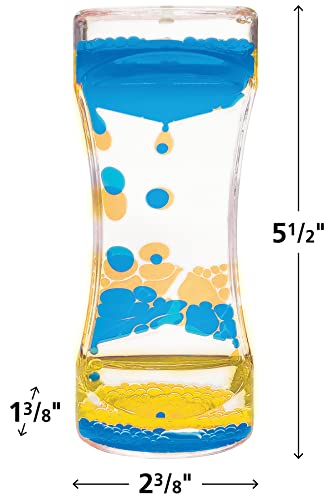 Teacher Created Resources Blue & Yellow Liquid Motion Bubbler - Calming Desk Toy for Mindfulness and Focus (TCR20965)
