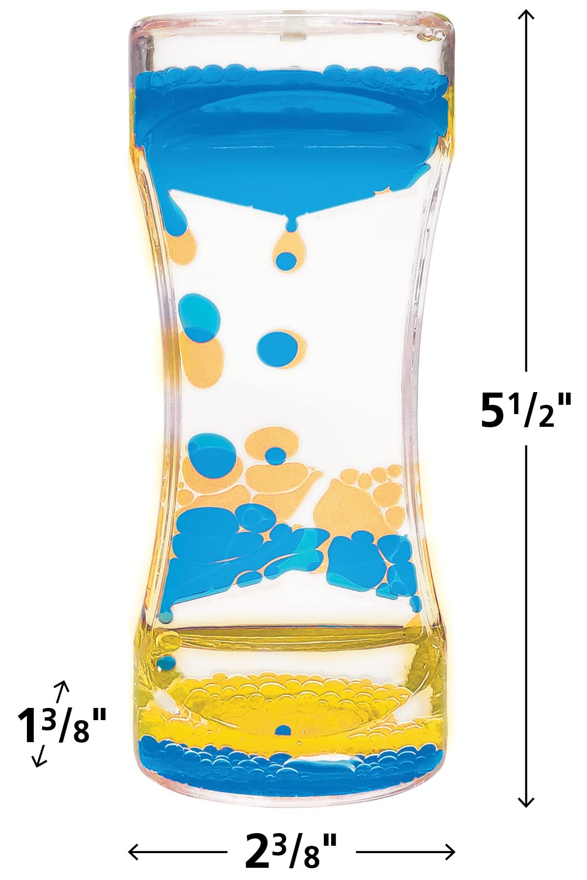 Teacher Created Resources Blue & Yellow Liquid Motion Bubbler - Calming Desk Toy for Mindfulness and Focus (TCR20965)