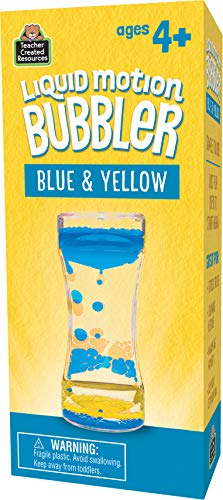 Teacher Created Resources Blue & Yellow Liquid Motion Bubbler - Calming Desk Toy for Mindfulness and Focus (TCR20965)