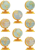 Teacher Created Resources Travel The Map Globe Accents - 30 Pack, 6 Inch Paper Cutouts, 5 Designs for Classroom Decor