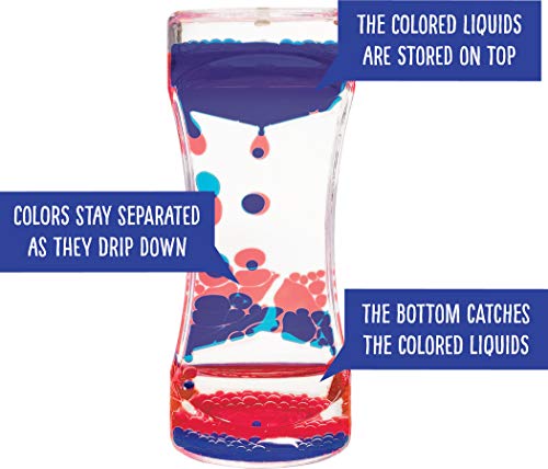 Teacher Red & Blue Liquid Motion Bubbler – Calming Desk Fidget Toy for Focus and Stress Relief