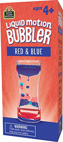 Teacher Red & Blue Liquid Motion Bubbler – Calming Desk Fidget Toy for Focus and Stress Relief