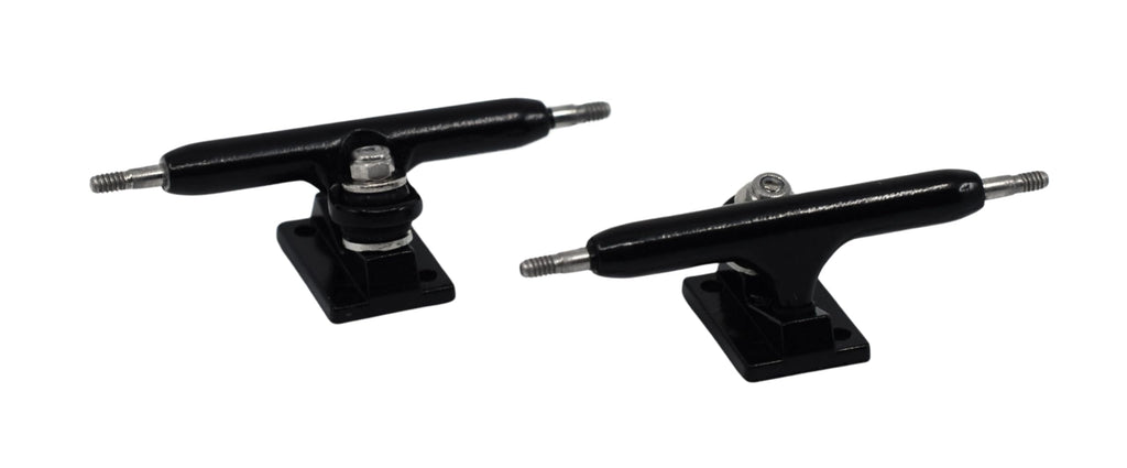 Teak Tuning 32mm Prodigy Gen2 Pro Fingerboard Trucks – Black Pro-Style Base and Hanger with Locknut Kingpin and Teal Bubble Bushings