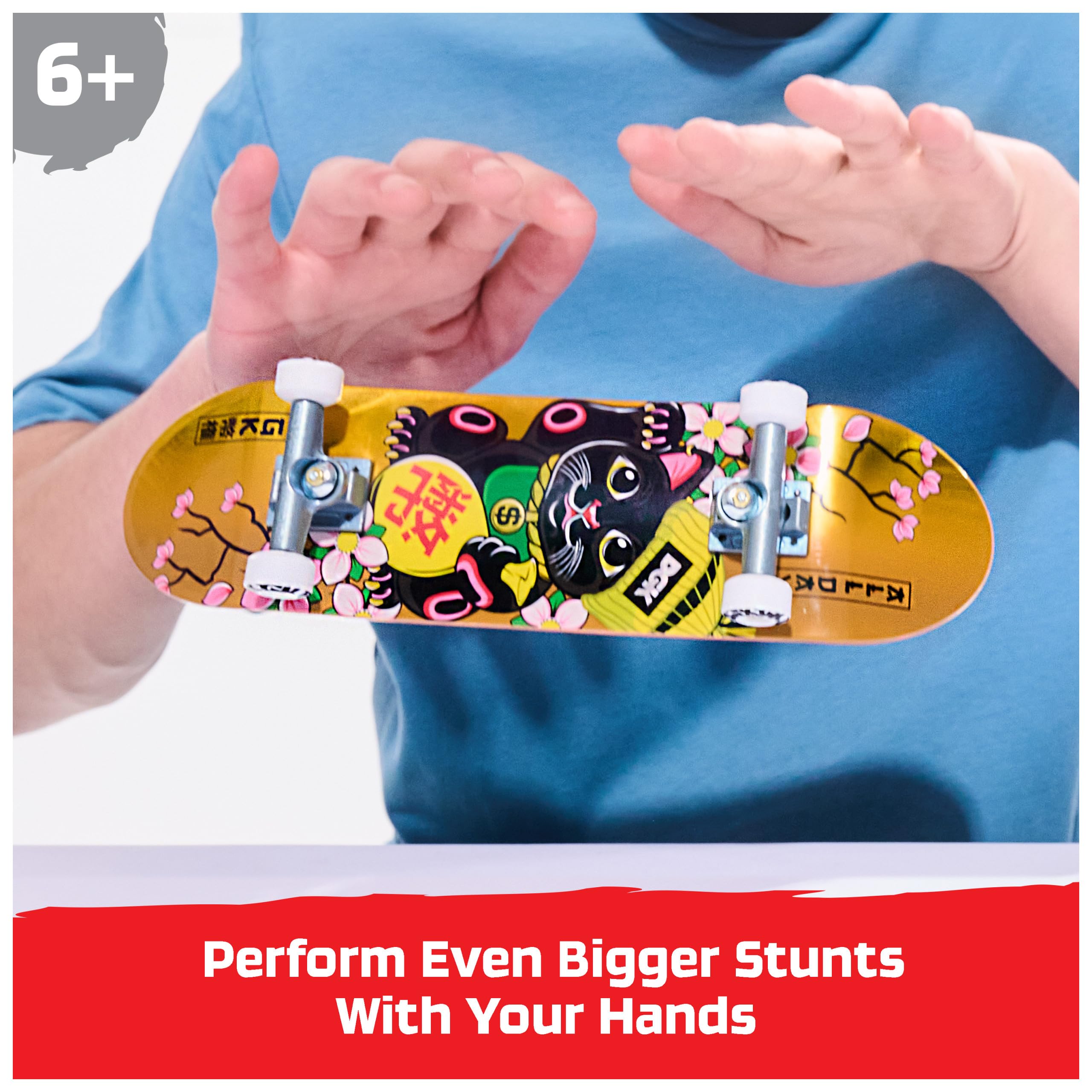 Tech Deck DGK Handboard - Authentic Mini Skateboard for Hands, 10.857-Inch Long, Die-Cast Trucks, Ages 6+