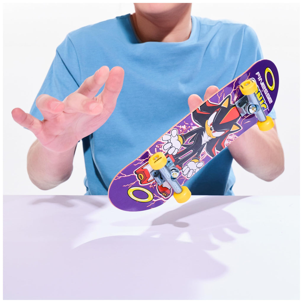 Tech Deck Finesse X Sonic The Hedgehog Handboard - Large Hand Skateboard for Tricks, Ages 6+