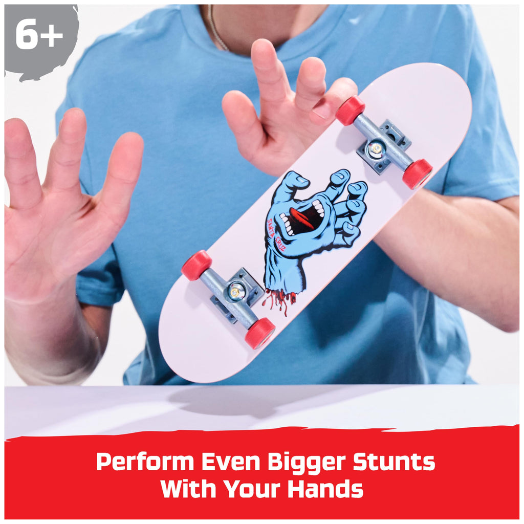 Tech Deck Santa Cruz Handboard – Oversized Mini Skateboard for Hand Tricks, Ages 6+