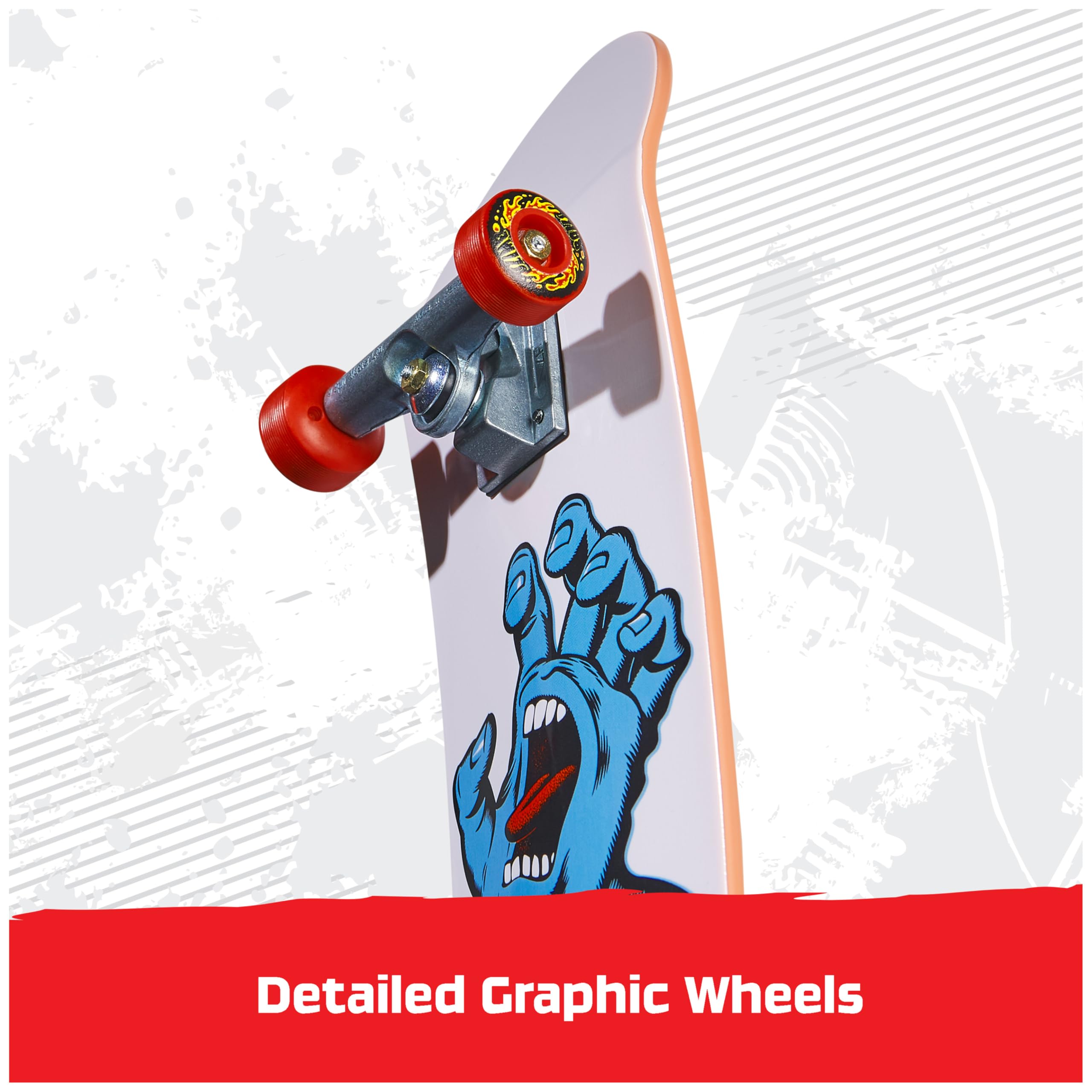 Tech Deck Santa Cruz Handboard – Oversized Mini Skateboard for Hand Tricks, Ages 6+