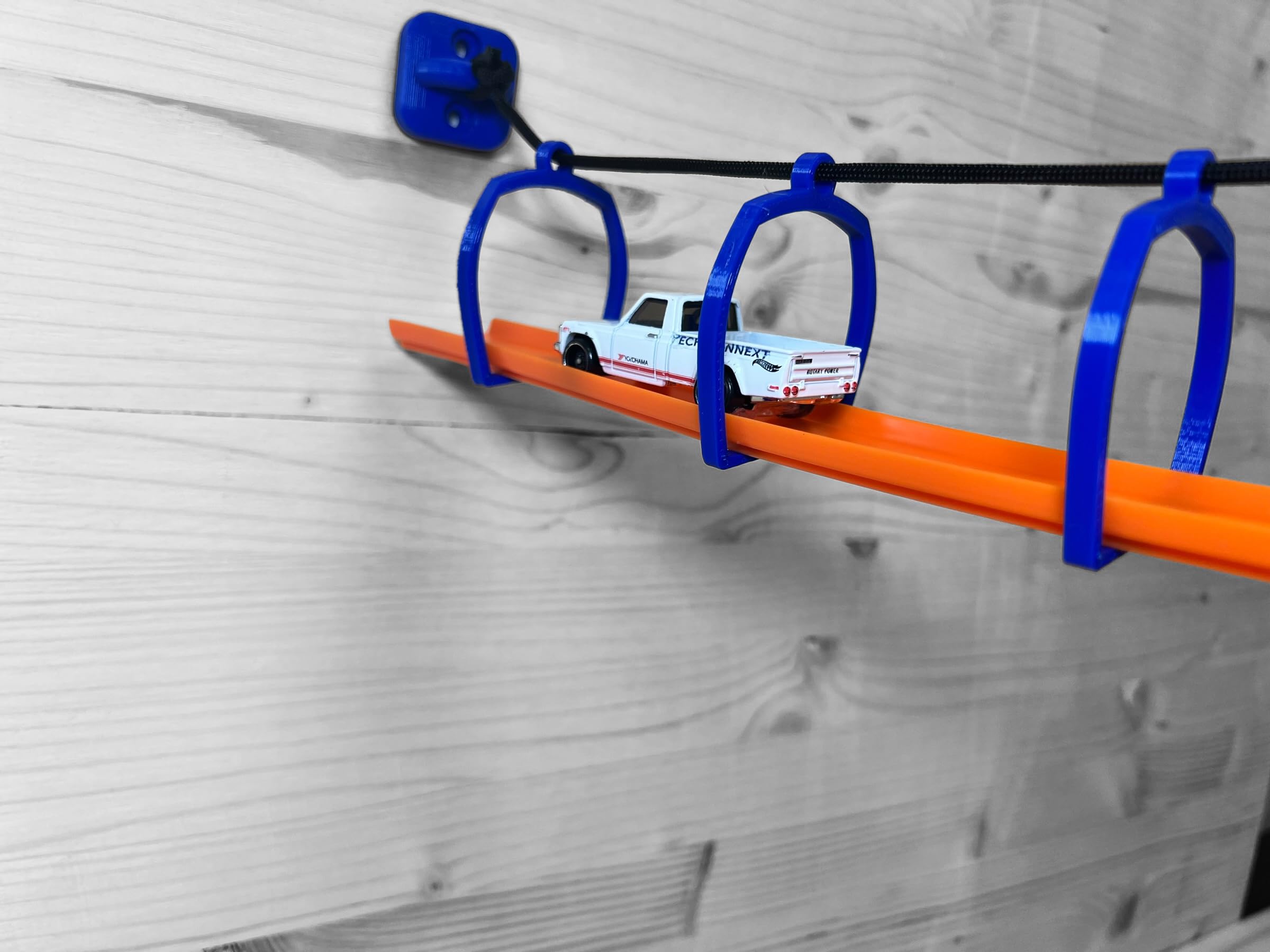 TechConnext Suspension Bridge for Hot Wheels – Orange PLA Elevated Track Add-On