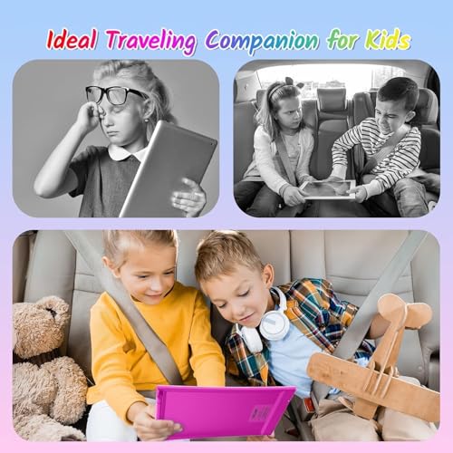 TECJOE 10 Inch LCD Writing Tablet 2 Pack, Colorful Doodle Board for Kids 3-8, Travel Learning Toy