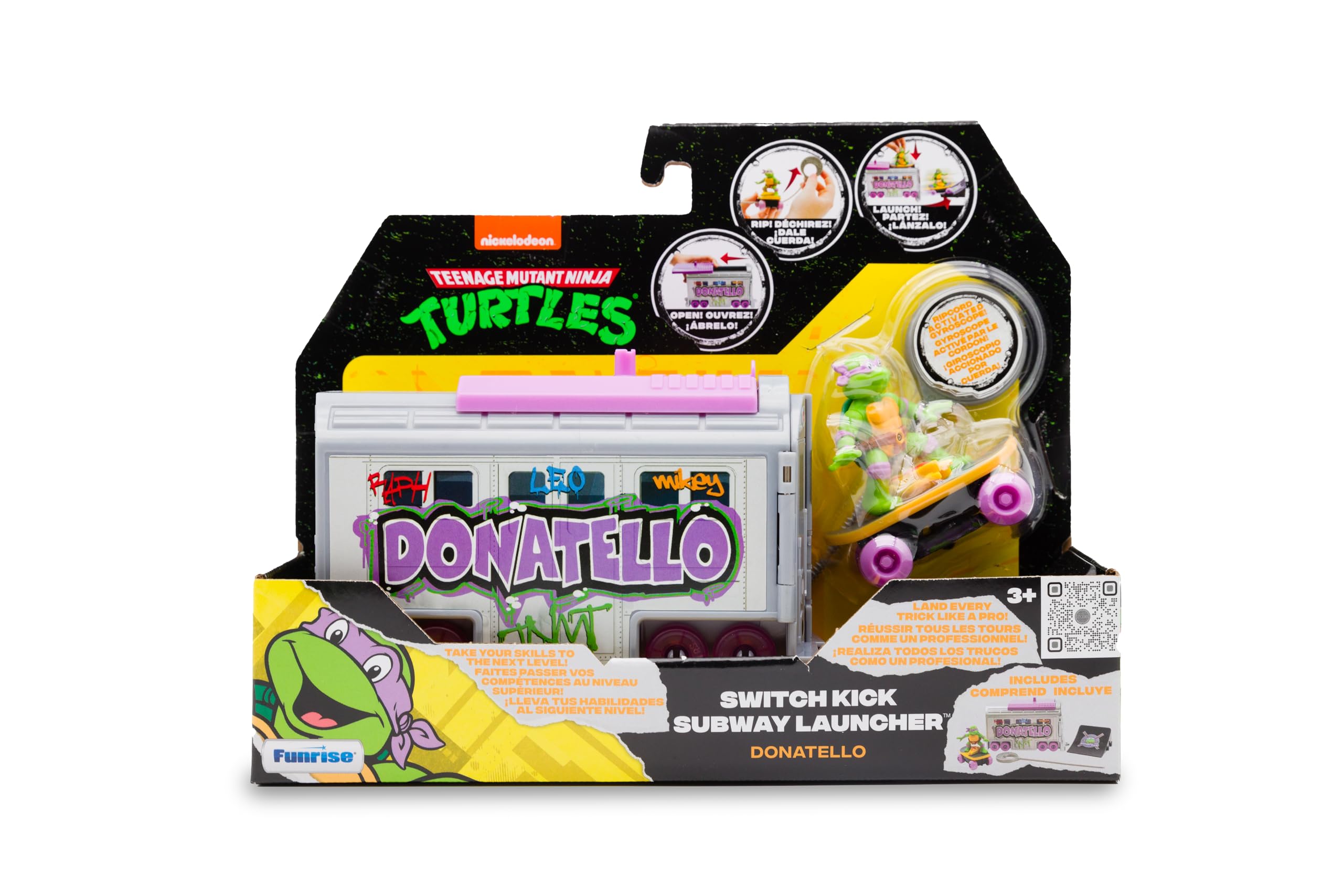 Teenage Mutant Ninja Turtles Donatello Switch Kick Subway Launcher - Ages 3+