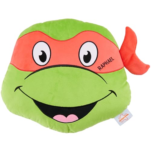 Teenage Mutant Ninja Turtles Plush Cushion Pillow – Soft Fluffy TMNT Throw Pillow for Bedroom Decor, 15x13.4 Inches