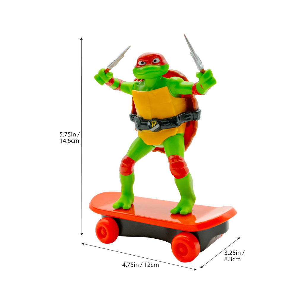 Teenage Mutant Ninja Turtles Raphael Sewer Shredder Pullback Skateboard Toy for Kids Ages 3+