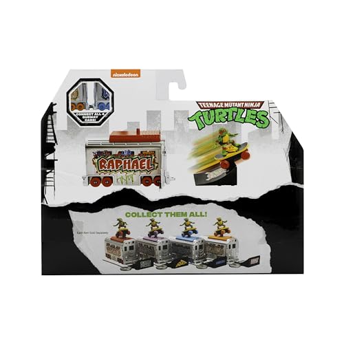 Teenage Mutant Ninja Turtles Raphael Switch Kick Subway Launcher – Launch Skaters with Custom Subway Car, Ages 3+