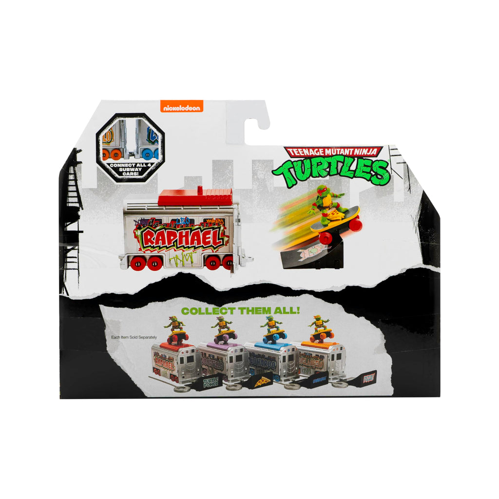 Teenage Mutant Ninja Turtles Raphael Switch Kick Subway Launcher – Launch Skaters with Custom Subway Car, Ages 3+