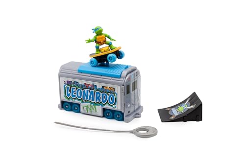 Teenage Mutant Ninja Turtles Switch Kick Subway Launcher Leonardo – Launch Skater Figures with Signature Katanas
