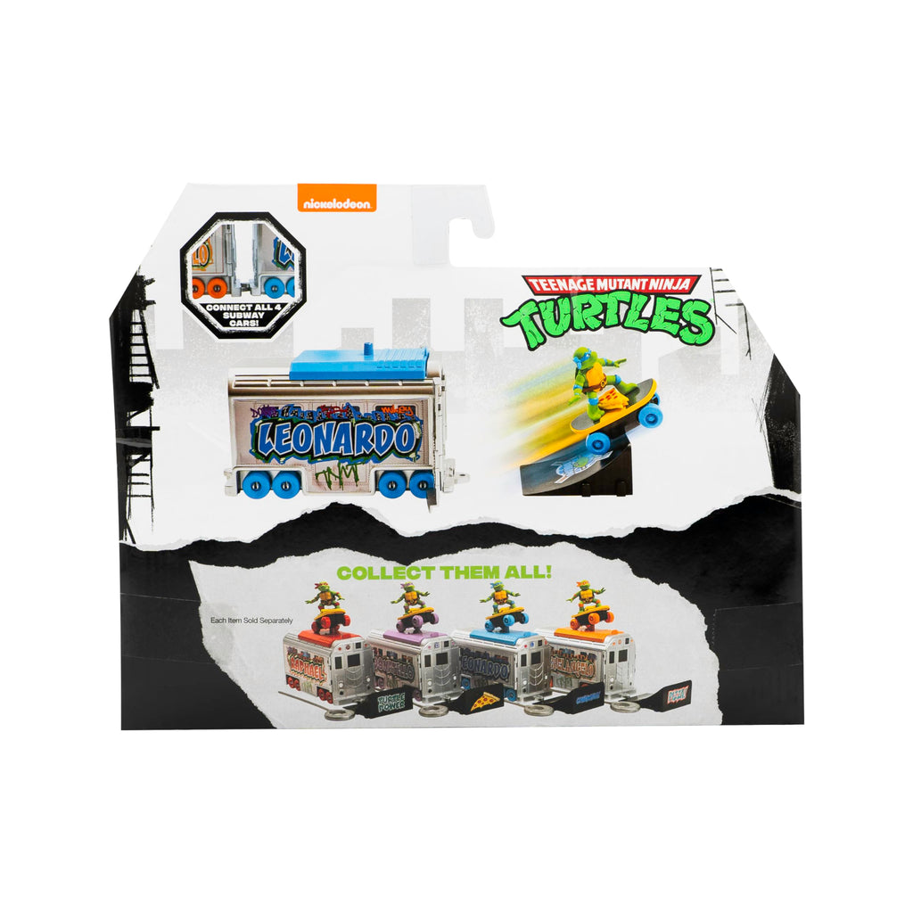 Teenage Mutant Ninja Turtles Switch Kick Subway Launcher Leonardo – Launch Skater Figures with Signature Katanas