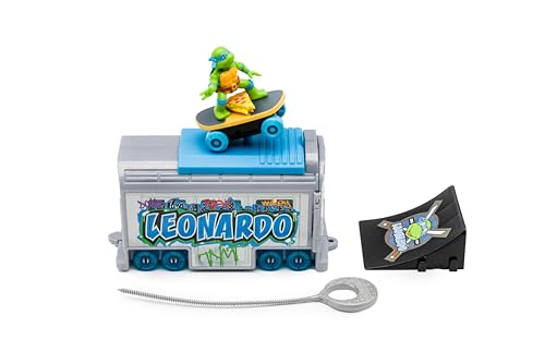 Teenage Mutant Ninja Turtles Switch Kick Subway Launcher Leonardo – Launch Skater Figures with Signature Katanas