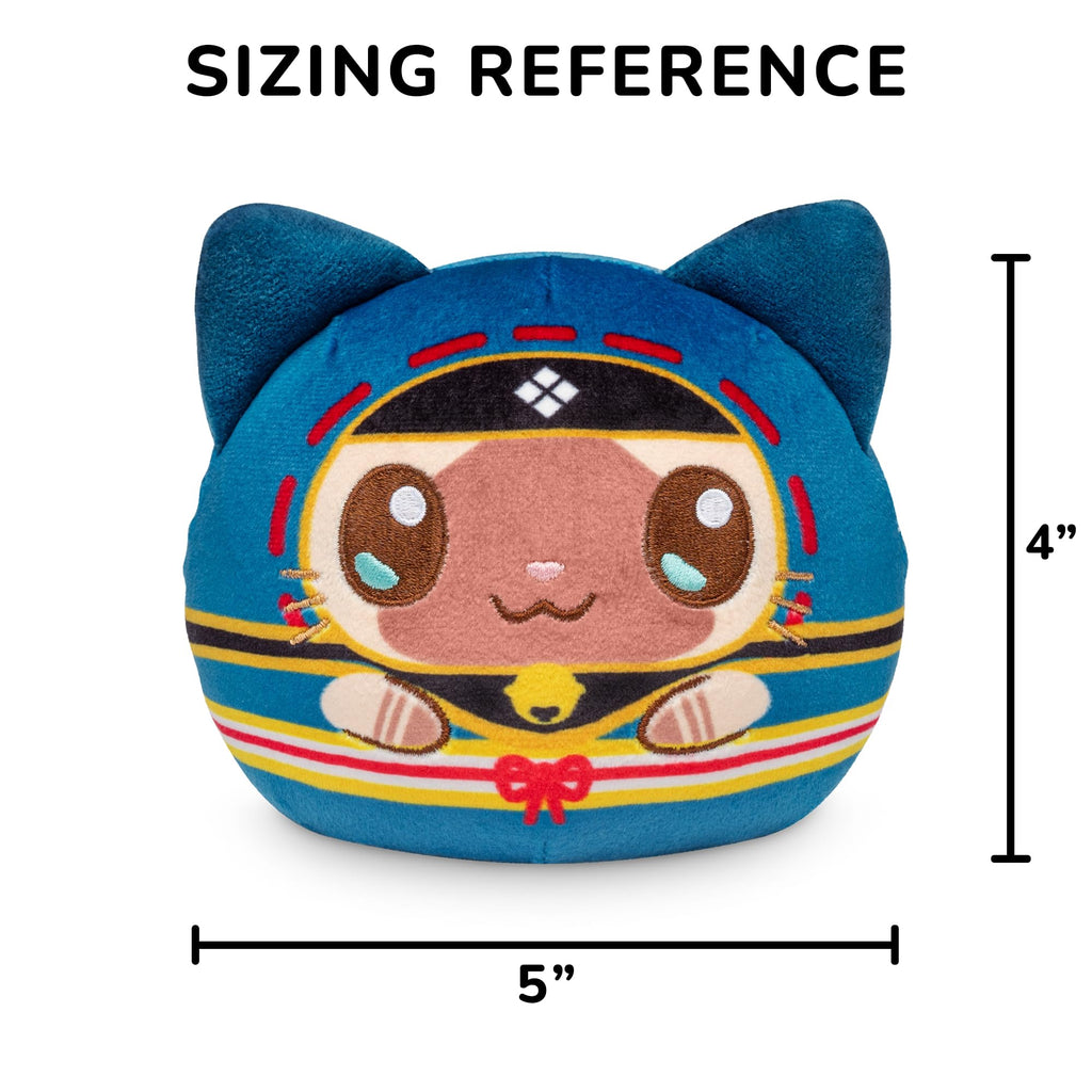 TeeTurtle 4-Inch Reversible Palico Plushie - Official Capcom Flip Plush with Two Expressions - Soft Embroidered Collectible Toy