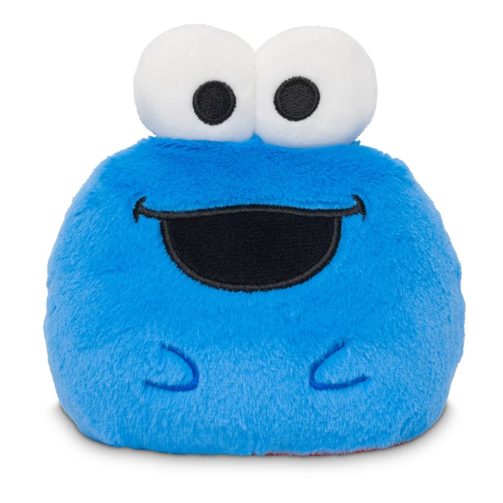 TeeTurtle 4" Reversible Plushie: Elmo and Cookie Monster Mood Toy – Soft, Cuddly, and Perfect for Kids & Adults