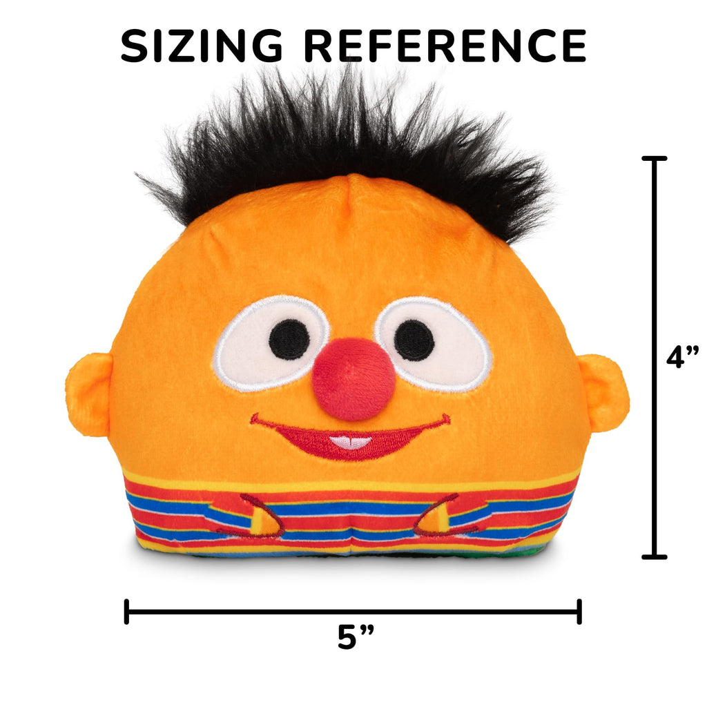 TeeTurtle Bert and Ernie Reversible Plushie - 4" Sesame Street Mood Toy, Soft Stuffed Animal for Kids and Adults