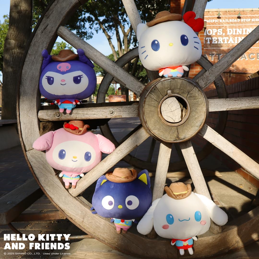 TeeTurtle Cloudheads Cowgirl Hello Kitty Plush – 8-Inch Sanrio Amazon Exclusive with Embroidered Details