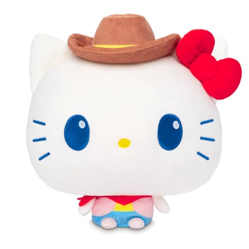 TeeTurtle Cloudheads Cowgirl Hello Kitty Plush – 8-Inch Sanrio Amazon Exclusive with Embroidered Details
