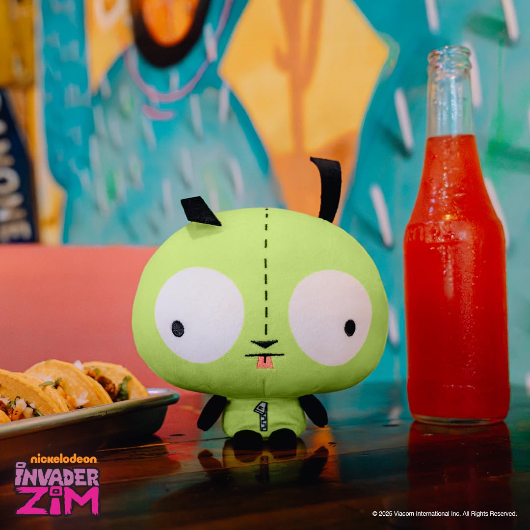 TeeTurtle Cloudheads Gir Plush – 5-Inch Official Invader Zim Stuffed Animal with Weighted Bottom and Embroidered Details