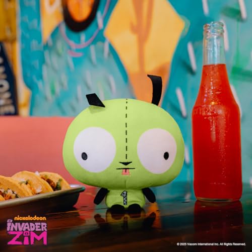 TeeTurtle Cloudheads Gir Plush – 5-Inch Official Invader Zim Stuffed Animal with Weighted Bottom and Embroidered Details