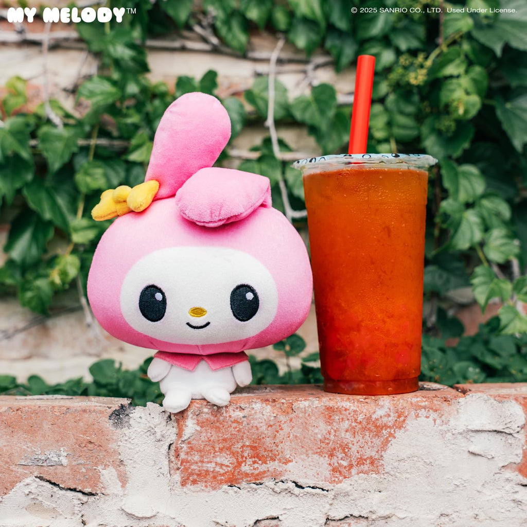 TeeTurtle Cloudheads My Melody Plush - 5-Inch Official Sanrio Weighted Stuffed Animal with Embroidered Details