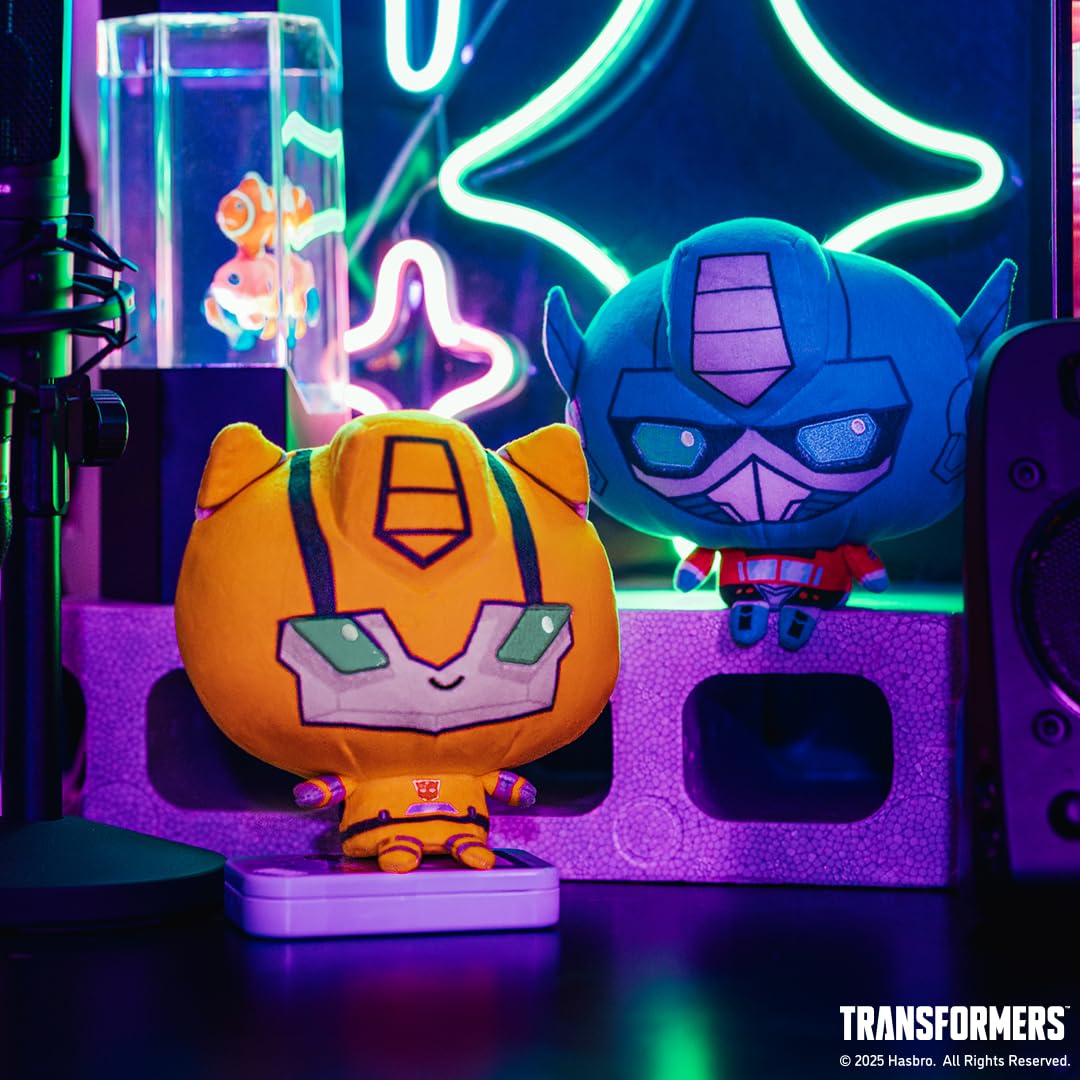 TeeTurtle Cloudheads Optimus Prime Plush – 5-Inch Officially Licensed Transformers Stuffed Animal with Weighted Bottom and Embroidered Details