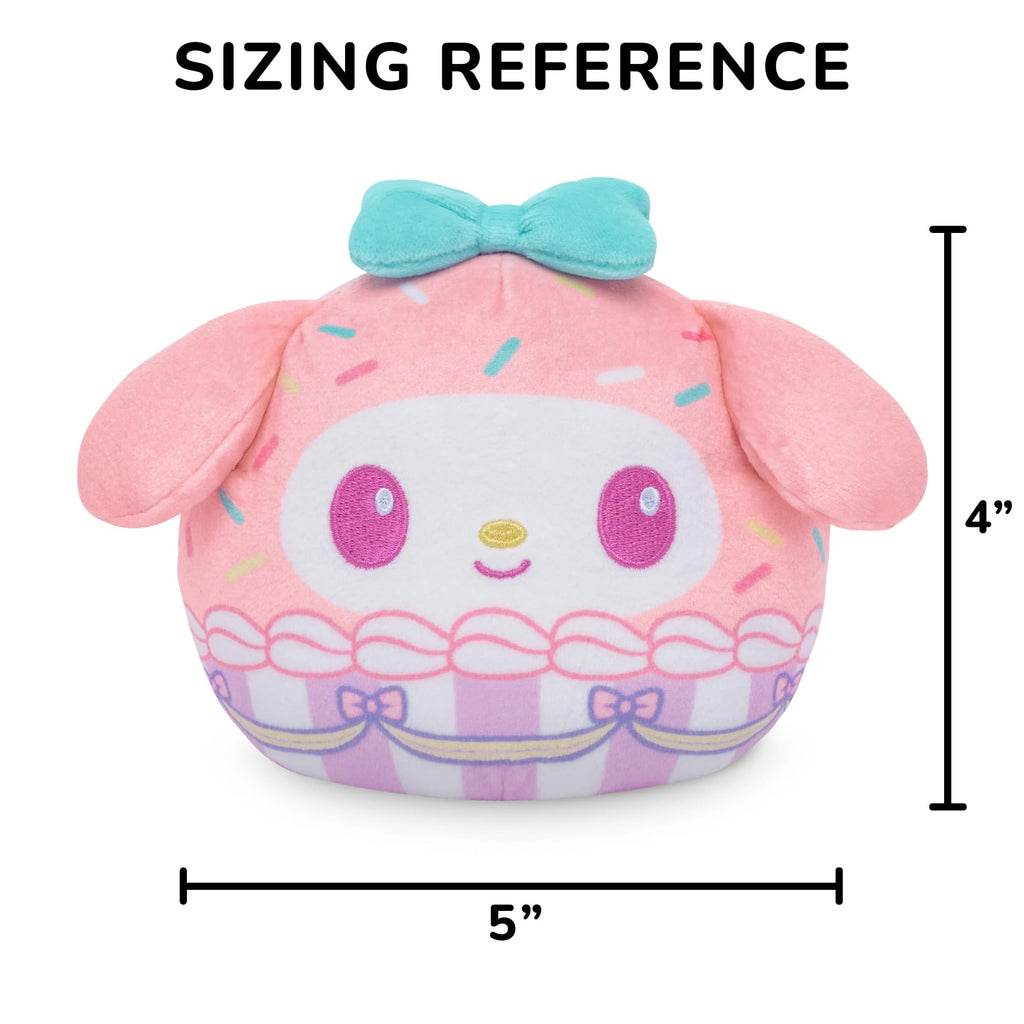 TeeTurtle My Melody Reversible 4" Cupcake Scented Plushie - Cute Kawaii Sanrio Soft Stuffed Animal