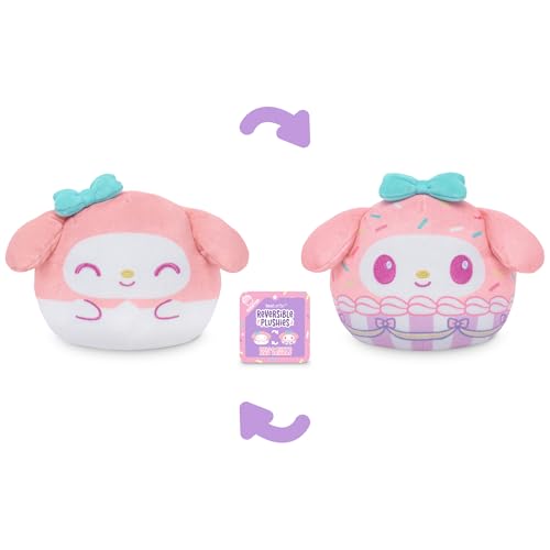 TeeTurtle My Melody Reversible 4" Cupcake Scented Plushie - Cute Kawaii Sanrio Soft Stuffed Animal