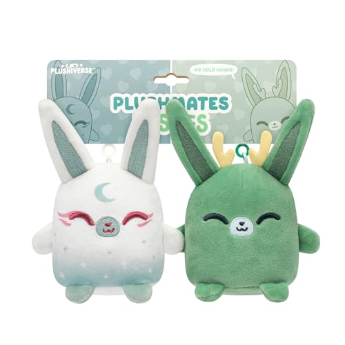 TeeTurtle Plushiverse Plushmates Besties Keychain Set – Cute Collectible Plush Keychains